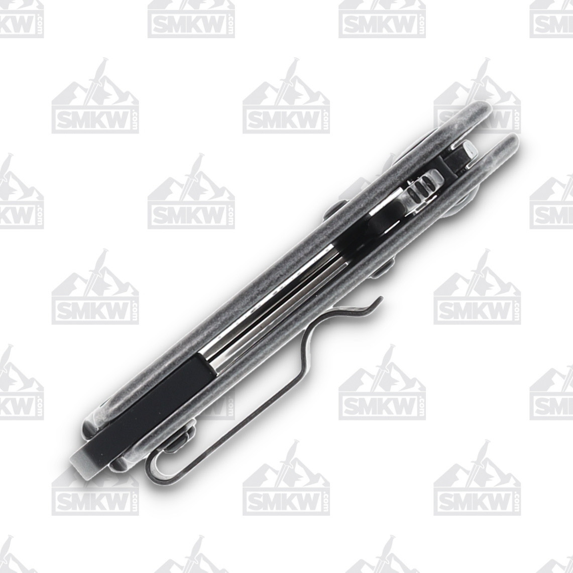 CRKT Squid Compact 1.75 Inch Plain Black Stonewash Drop Point