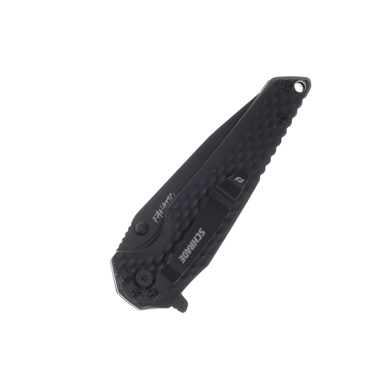 Schrade Knives Fanatic Folder G10 Black 3.13in Plain Clip Point 