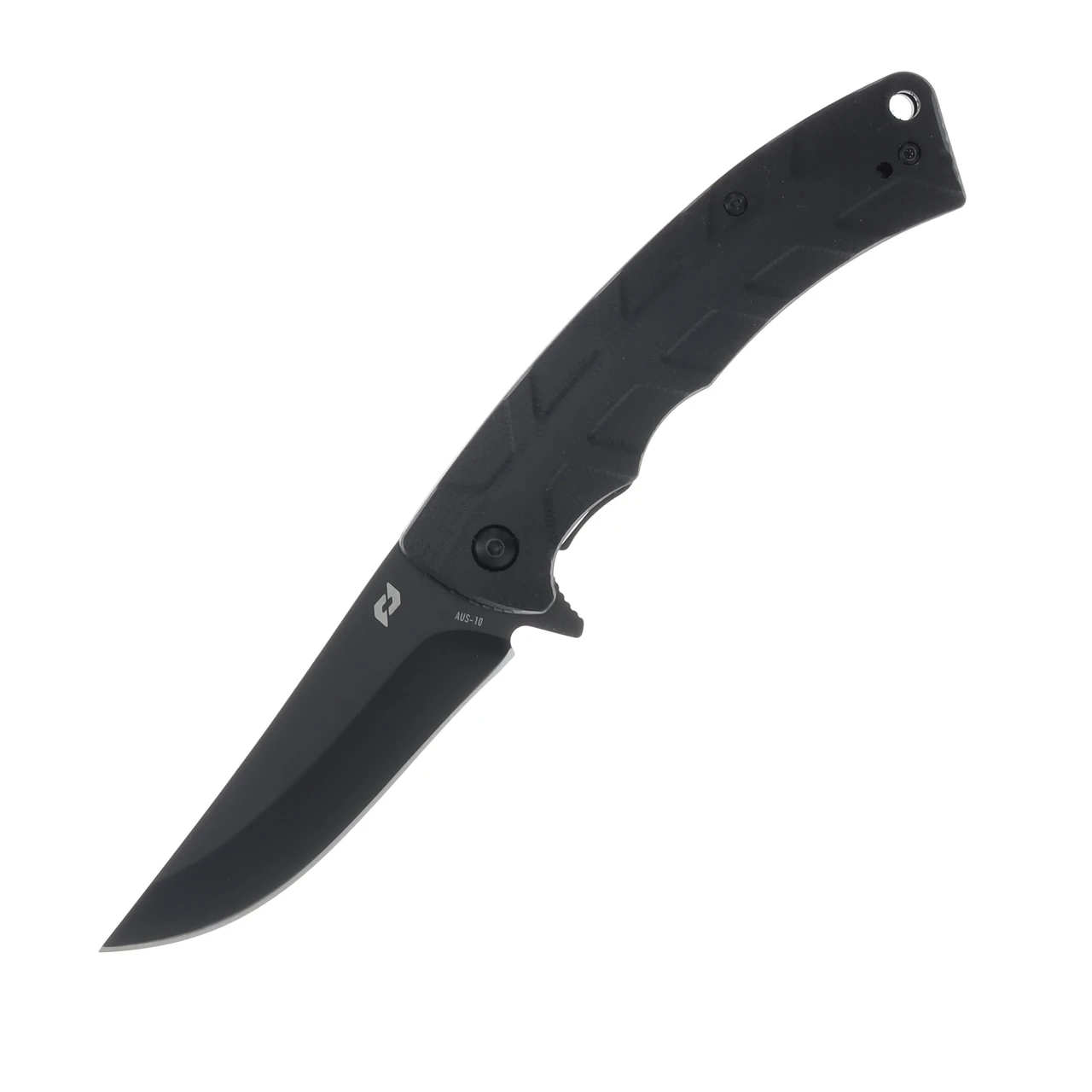 Schrade Ferocity Folding Knife 3.5in Plain Black Oxide Trailing Point Open