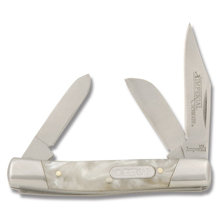 Imperial Schrade Cracked Ice Small Stockman Folding Knife IMPT14