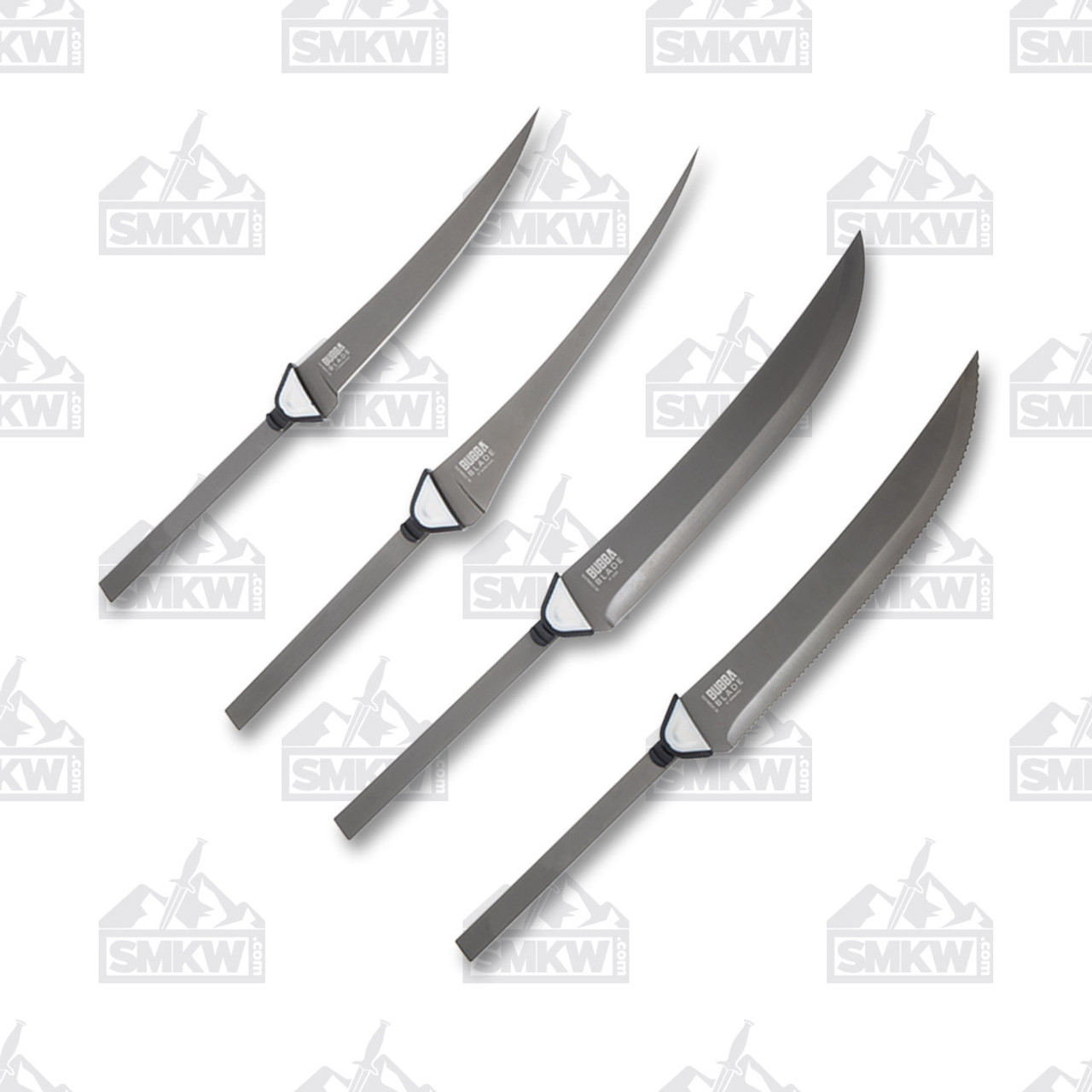 BUBBA Multi-Flex Interchangeable Blade Kits, with Non-Slip Grip Handle,  Ti-Nitride S.S. Coated Non