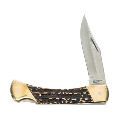 Uncle Henry Next Generation Papa Bear Staglon 3.7in Plain Satin Clip Point