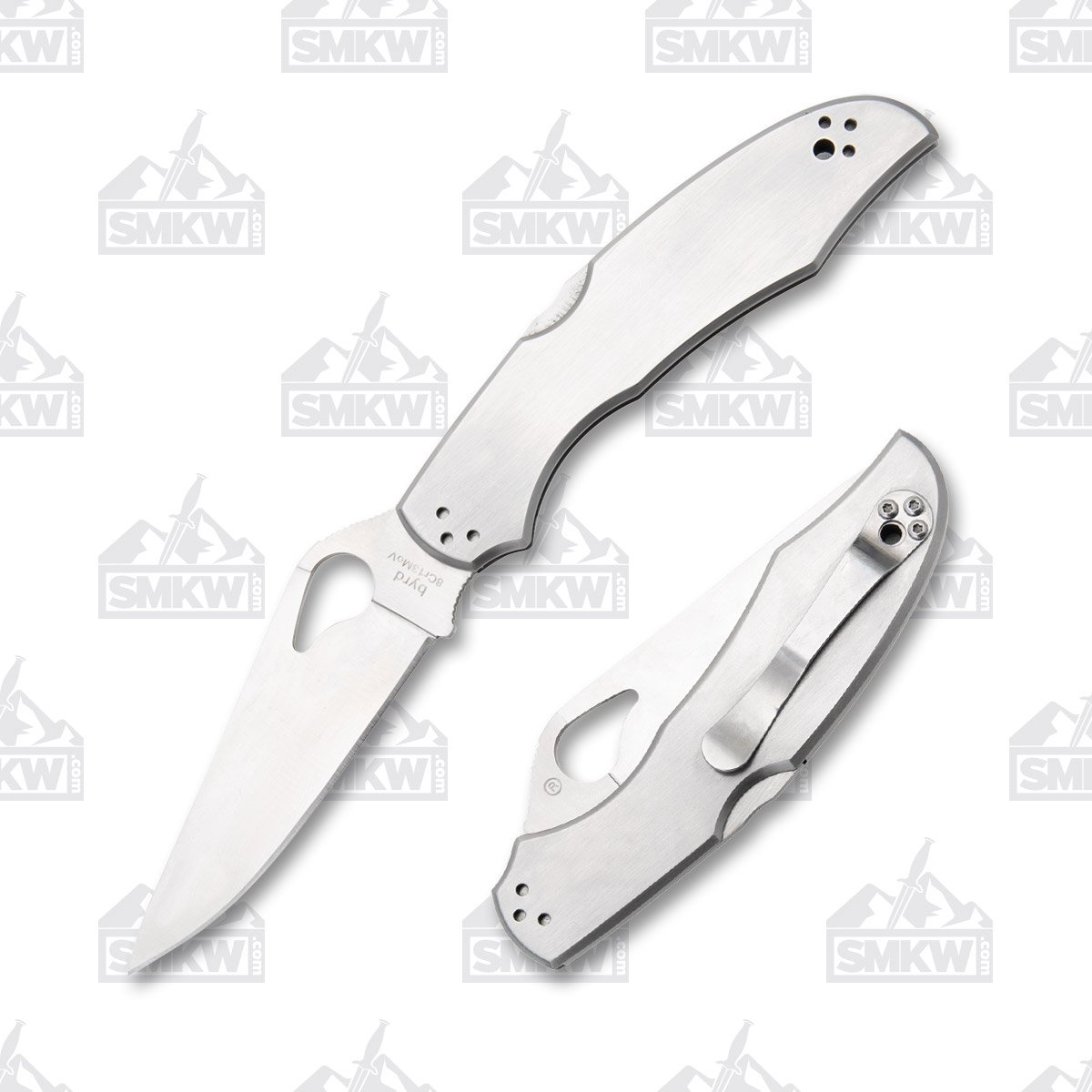 Spyderco Byrd Cara Cara 2 Stainless Folding Knife 3.75in Plain Satin Blade