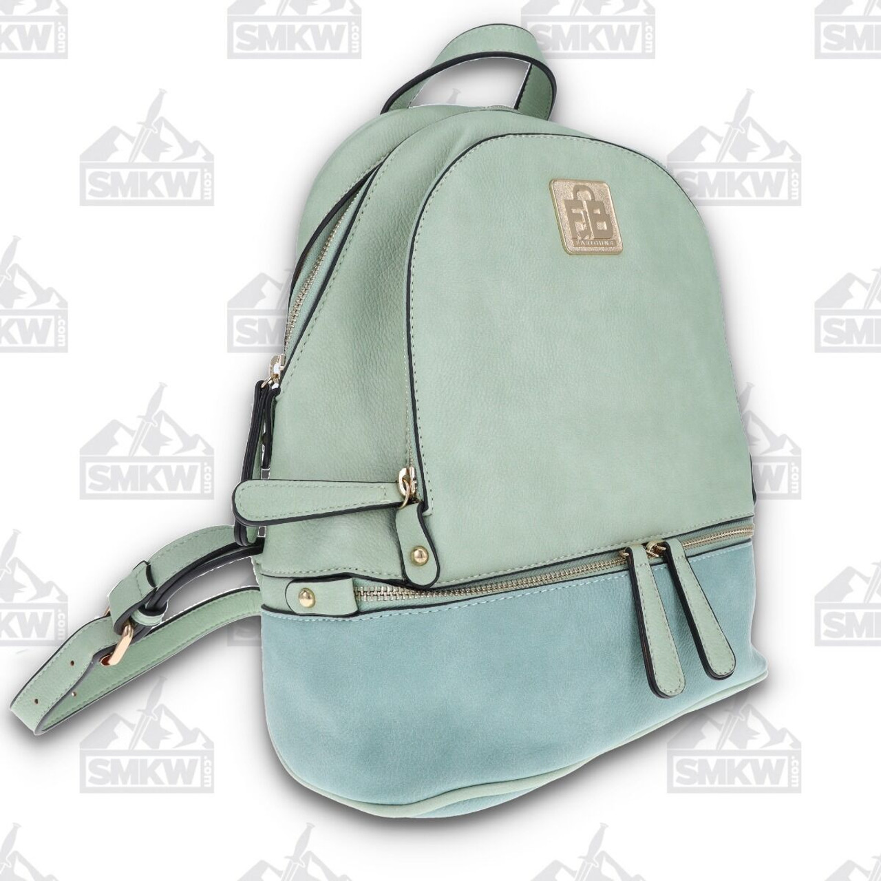 Eldora Genuine Leather Backpack Bag Dark Green 76392