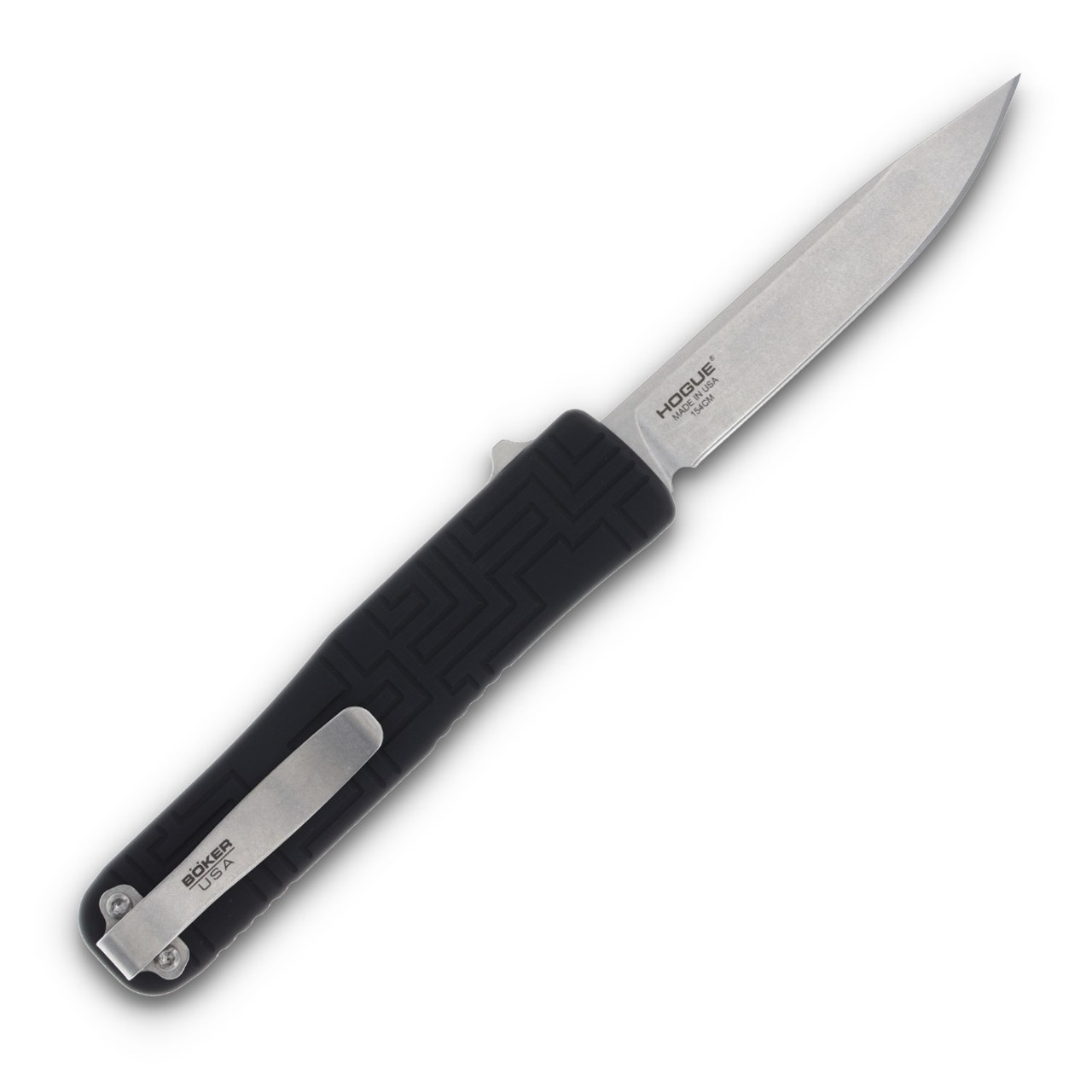 Boker Plus USA OTF Automatic Knife Black / Stonewash 06EX260 Hogue