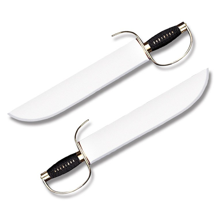 Cold Steel Butterfly Sword Pair 15in Plain Edge Brown Wood Handle