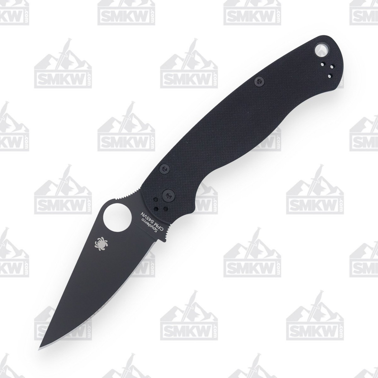 Spyderco Para Military 2 Folding Knife All Black - Smoky Mountain