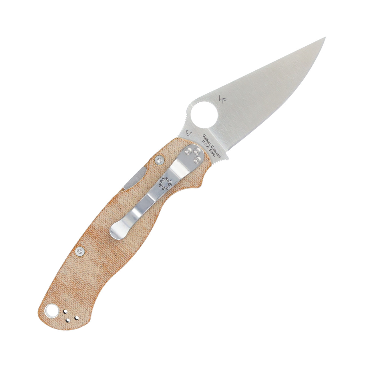 Spyderco Para Military 2 Folding Knife Brown Micarta 3.47