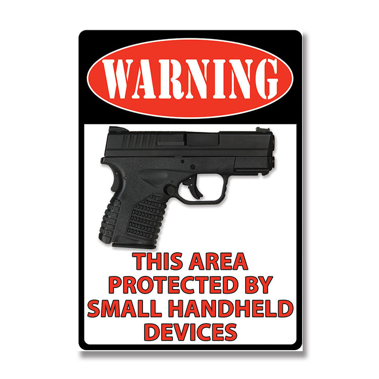 Warning Area Protected Tin Sign