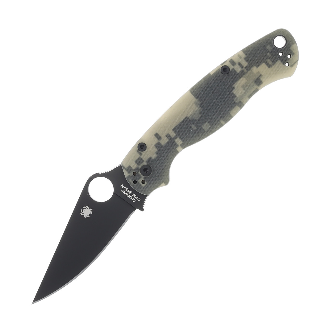 Spyderco Para Military 2 Digital Camo Folding Knife 3.45in Black Blade
