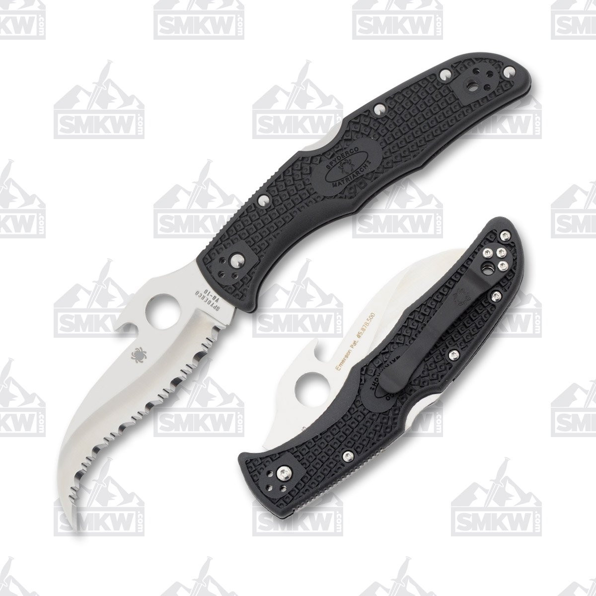 Spyderco Matriarch 2 Emerson 3.57 Inch Serrated Satin Hawkbill