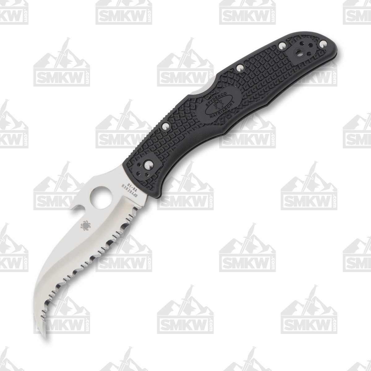 Spyderco Matriarch 2 Emerson 3.57 Inch Serrated Satin Hawkbill