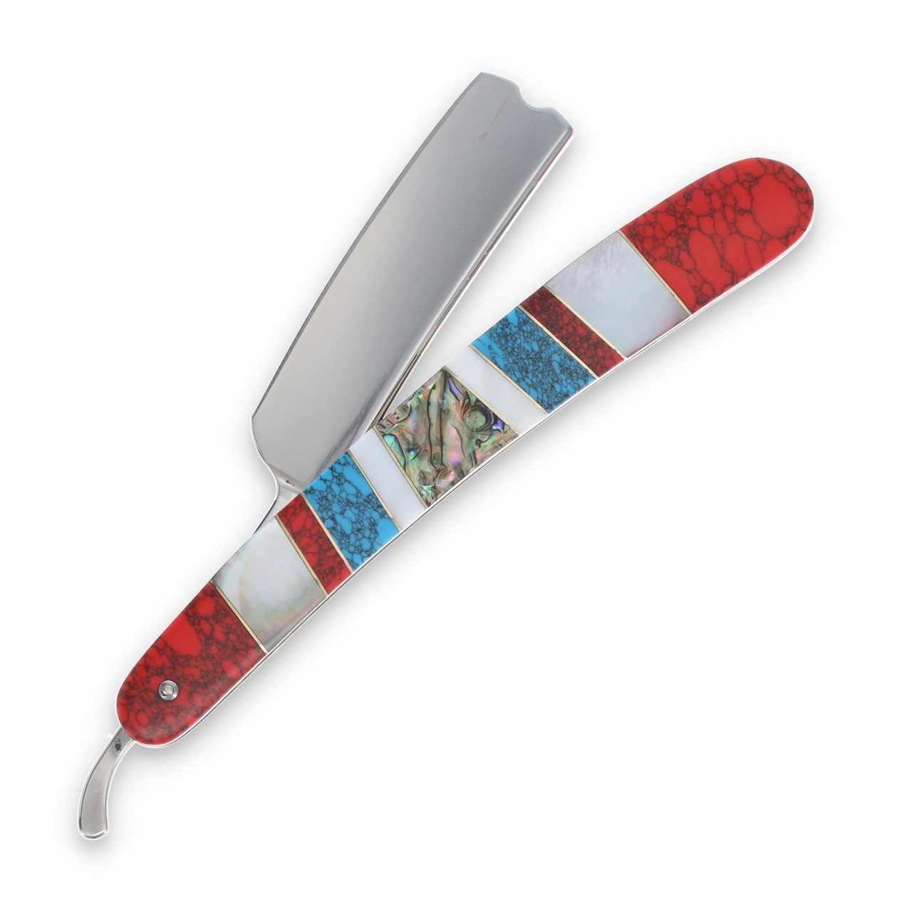 Rough Ryder Stoneworx Straight Razor Folding Knife RR2418 - Smoky