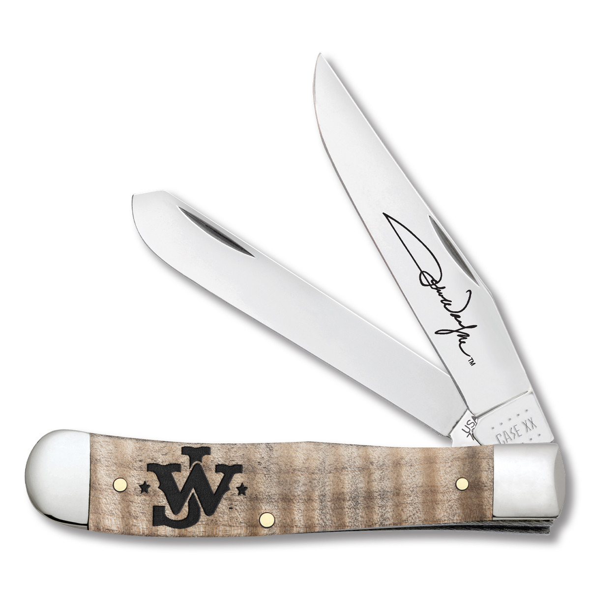 Case John Wayne Natural Maple Trapper Folding Knife