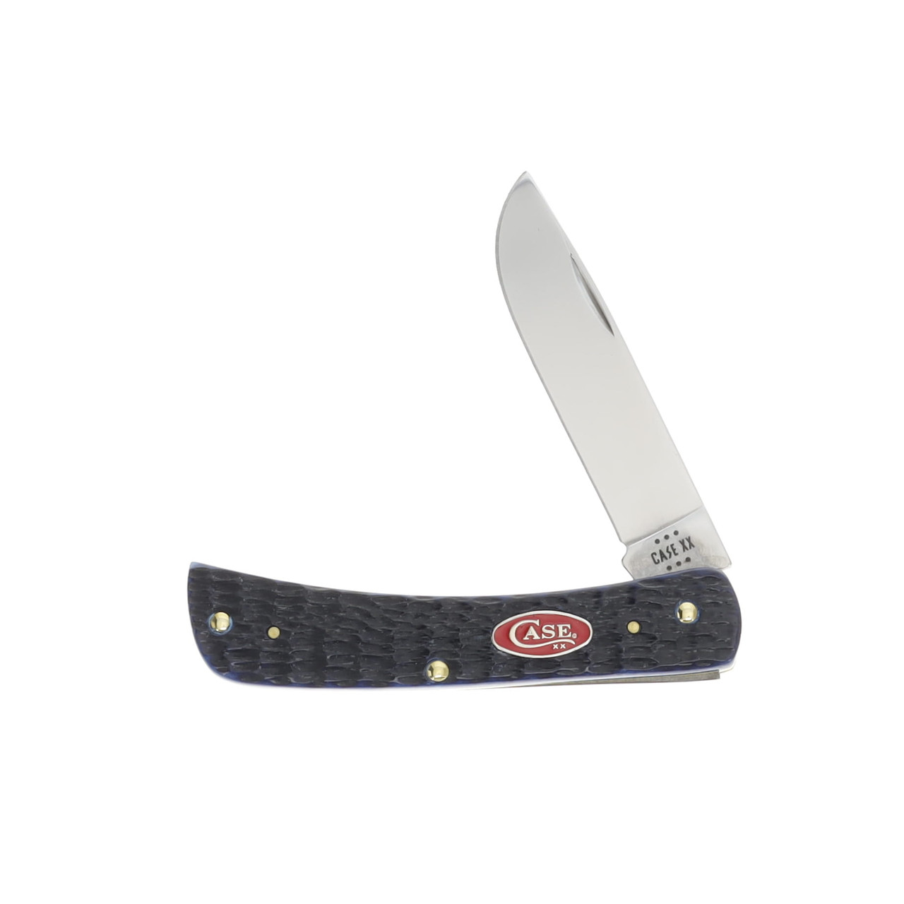 Case XX Sod Buster Jr Folding Knife Navy Blue Rogers Jigged