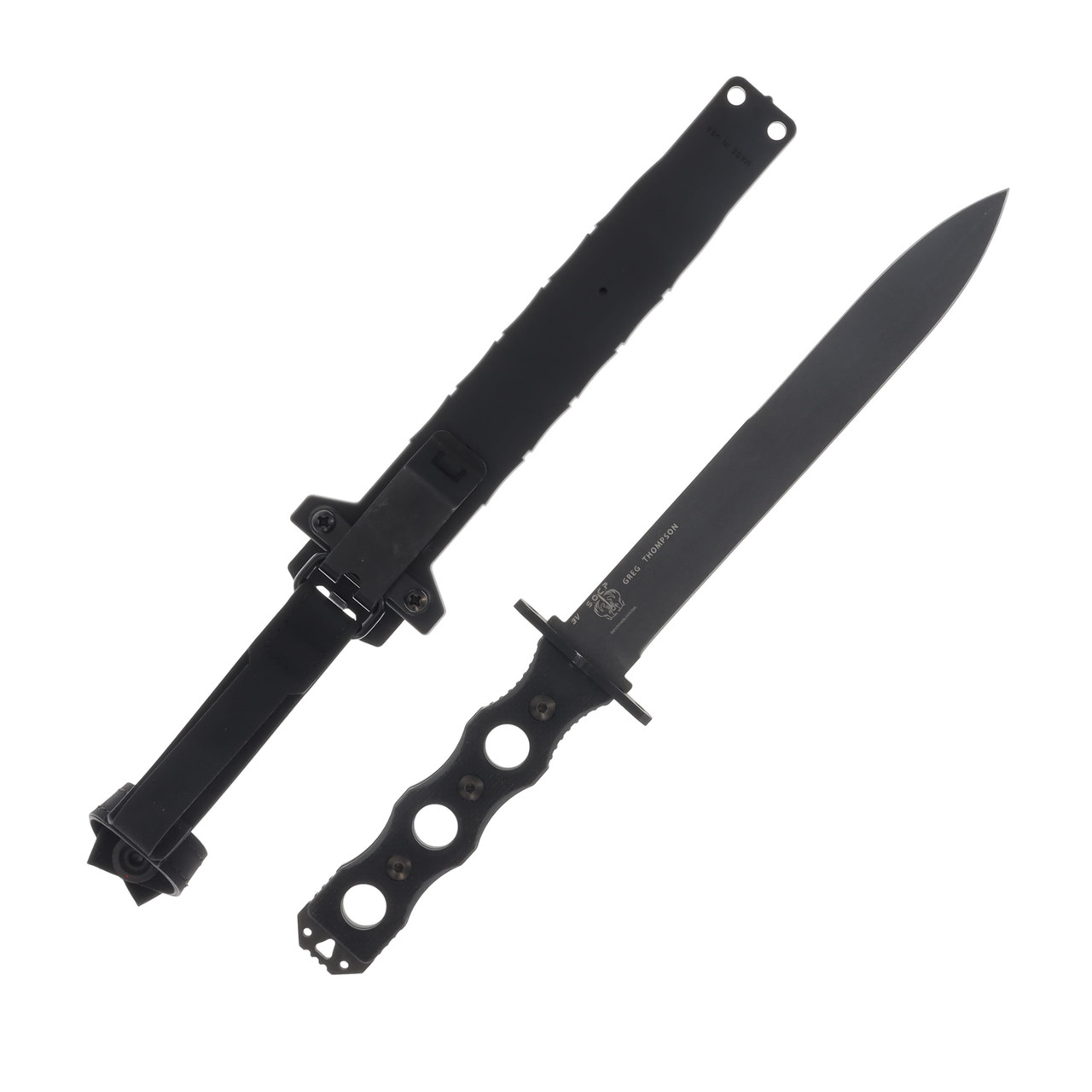 Benchmade SOCP Fixed Blade Knife 7.11in Plain Edge Cobalt G-10