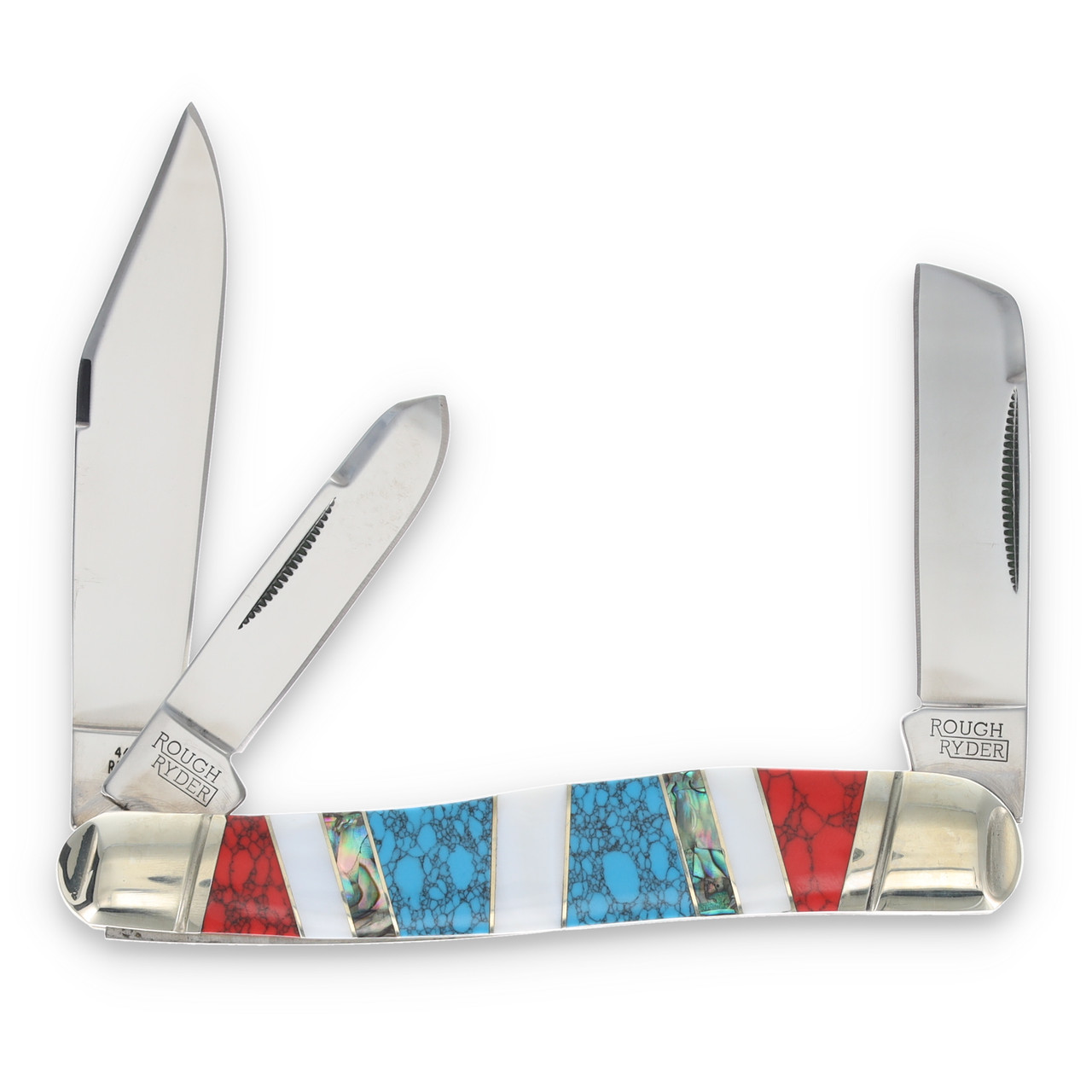 Rough Ryder Stoneworx Texas Stockman Folding Knife RR2415 - Smoky