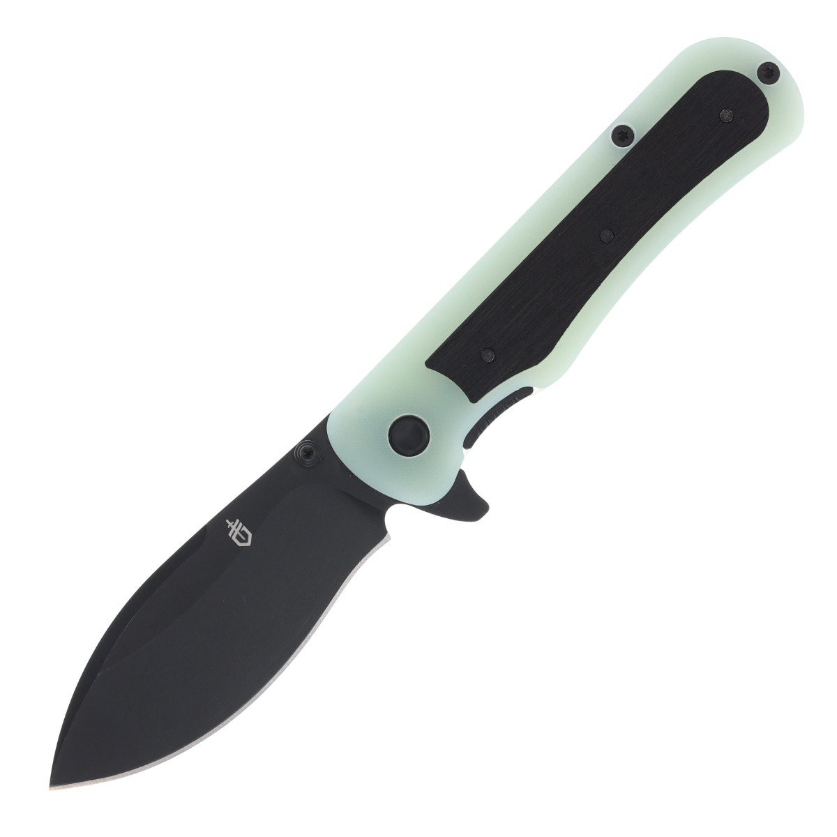 Gerber Confidant Folding Knife Jade - Bamboo Inlay 3.25in Black Blade
