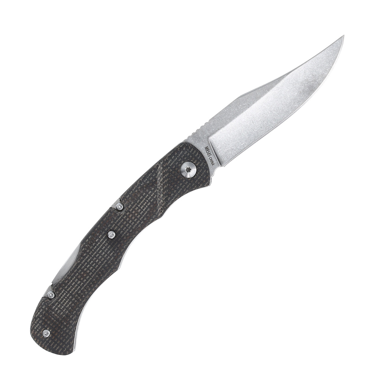 Marbles Brown Linen Micarta Medium Lockback Folding Knife
