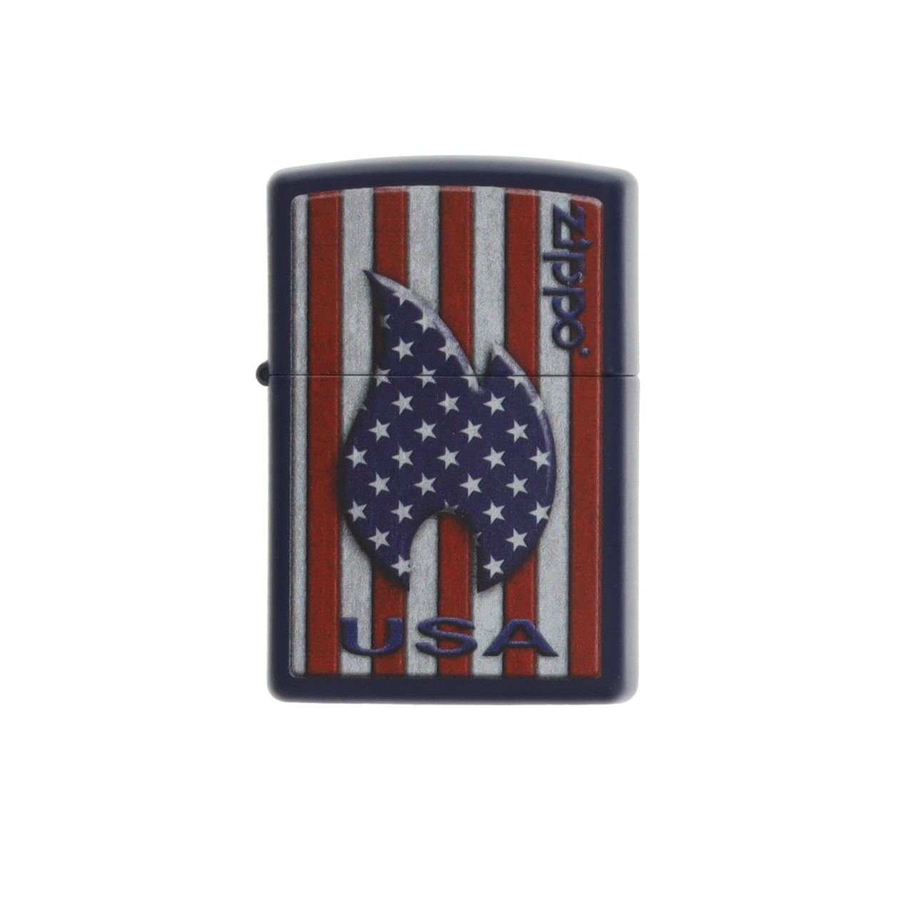 Zippo Lighter Patriotic Flame Navy Matte ZP48560