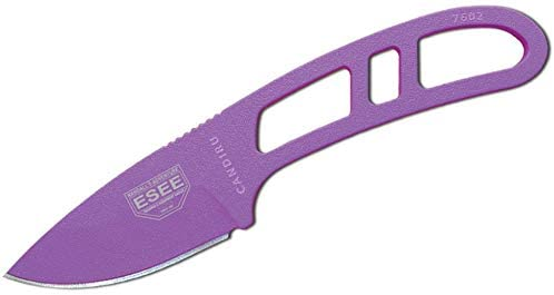 ESEE Candiru Fixed Blade Knife 2in Plain Edge Purple Skeletonized