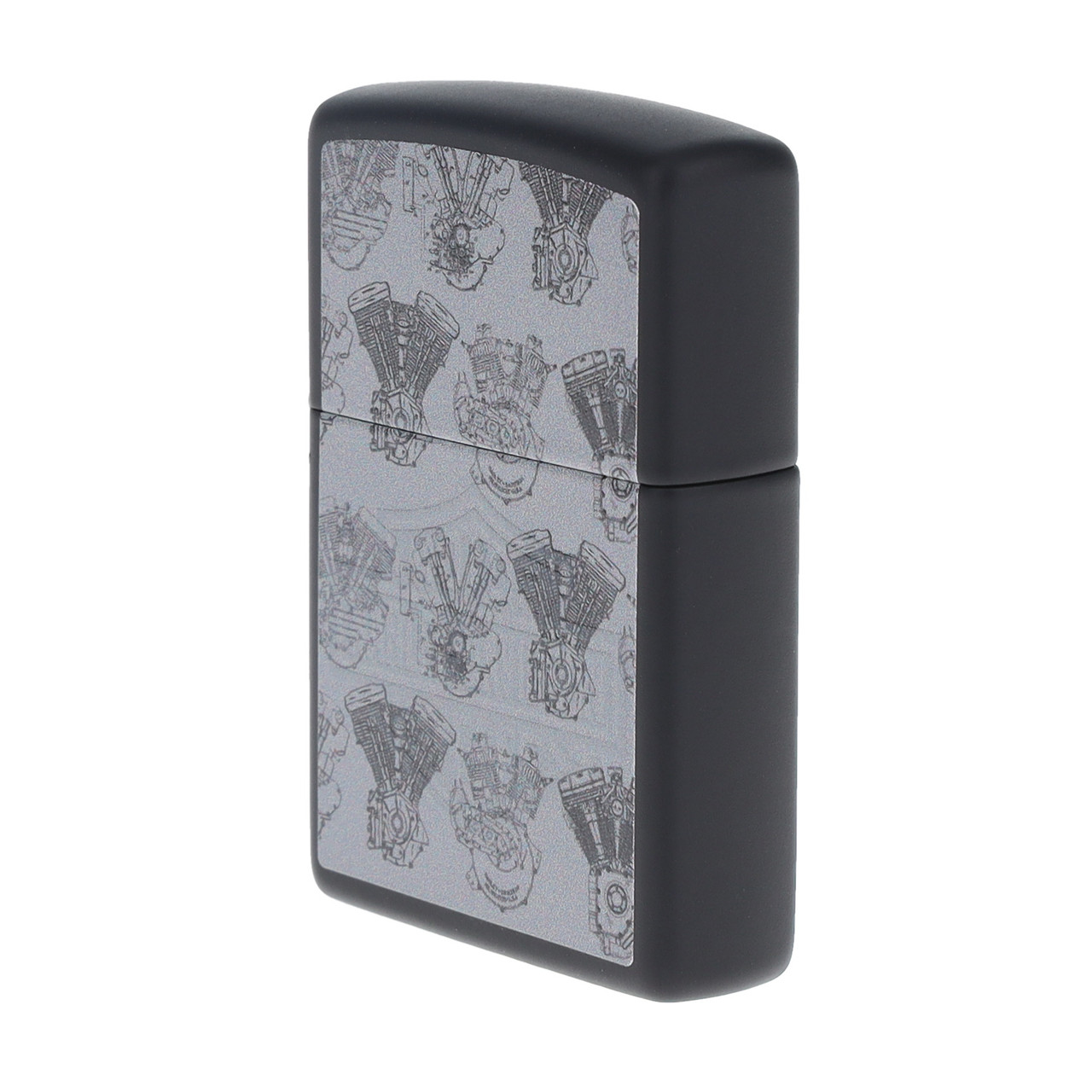 Zippo Lighter Harley Davidson Black Matte Blacklight ZP48600