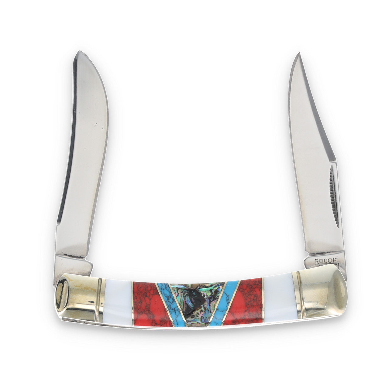 Rough Ryder Stoneworx Large Moose Folding Knife RR2416 - Smoky