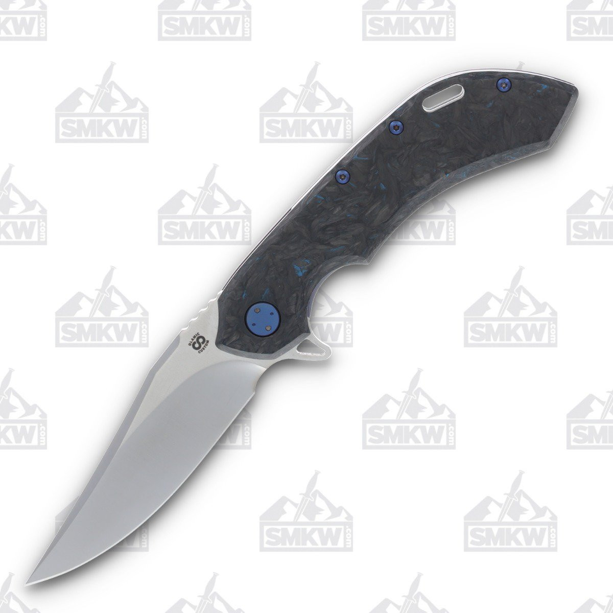 Olamic Wayfarer 247 Folding Knife T-057B Dark Matter FatCarbon/Kinetic Ocean T057B