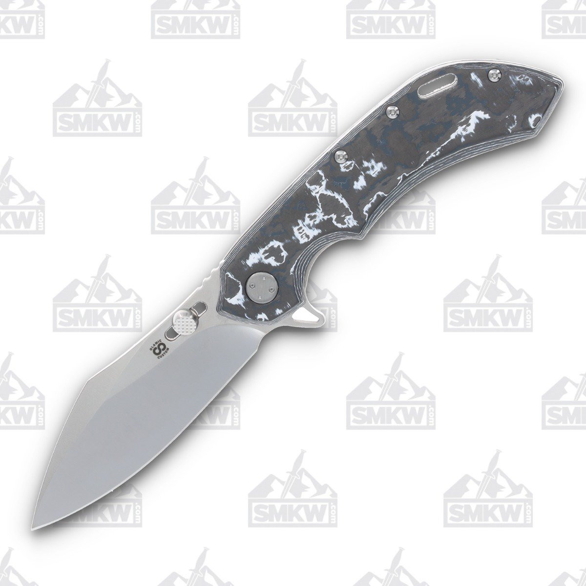 Olamic Wayfarer 247 Folding Knife T-087C White Storm FatCarbon/Frosty T087C