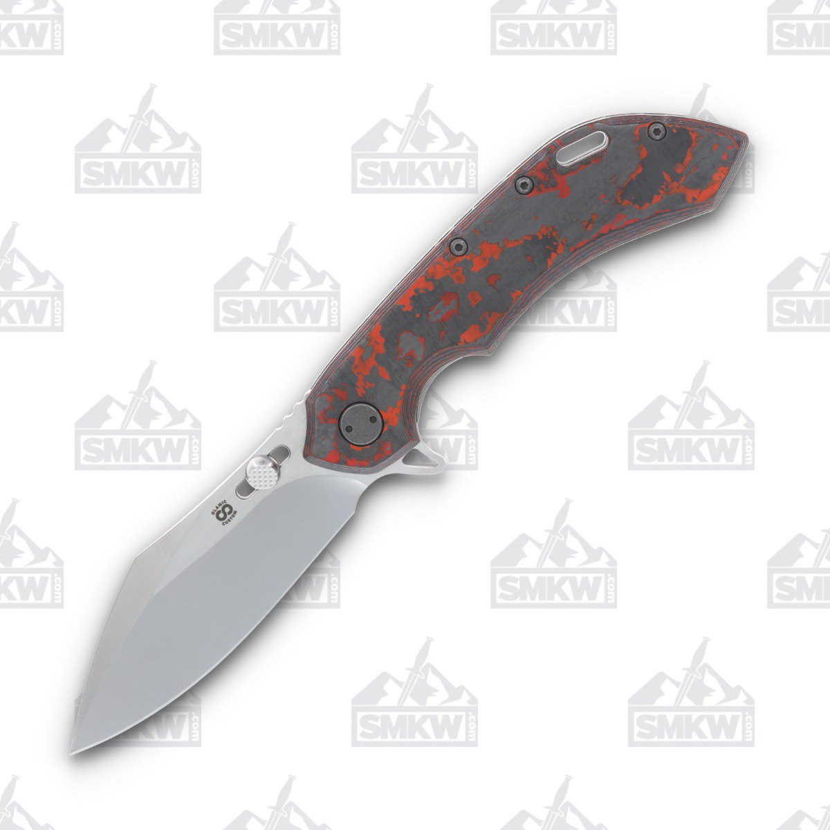 Olamic Wayfarer 247 Folding Knife T-086C Mars Valley FatCarbon/Stonewash with Acid Rain Cutouts T086C