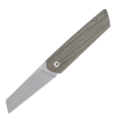 Brian Brown Finch Folding Knife Satin M390 Green Micarta