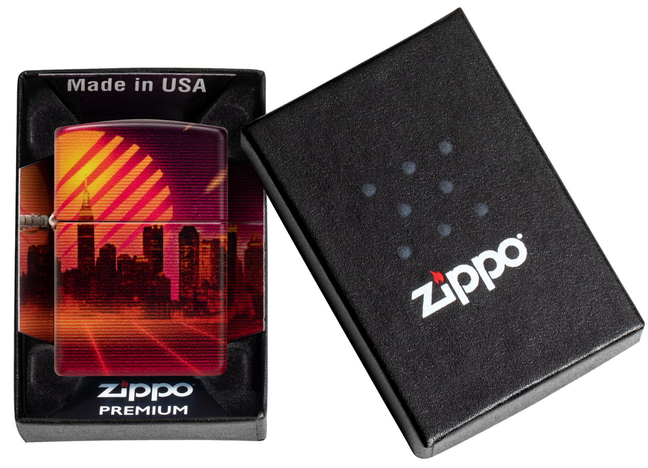 Zippo Lighter Cyber City Design 540 Color in Box