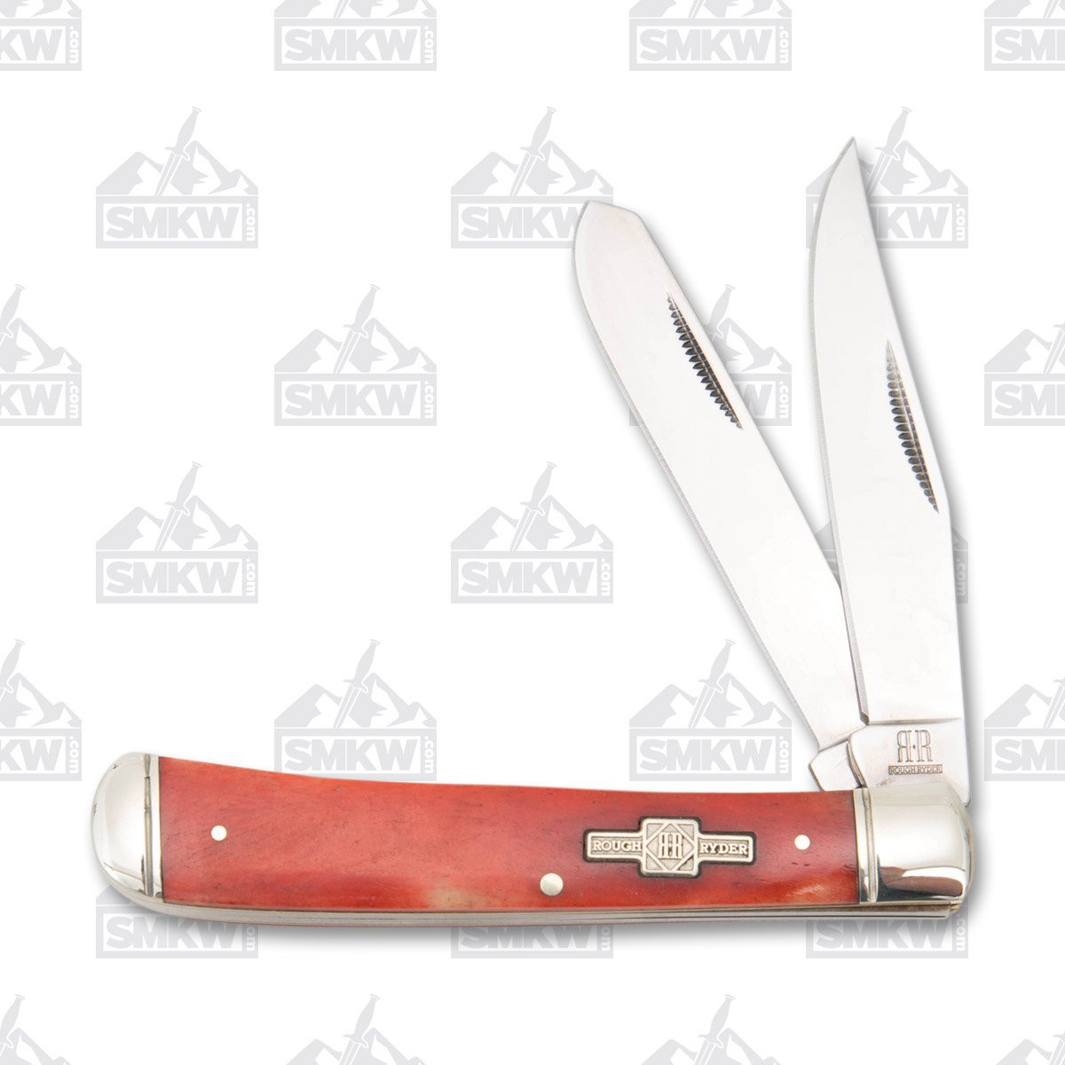 Rough Ryder Red Smooth Bone Trapper Folding Knife RR431
