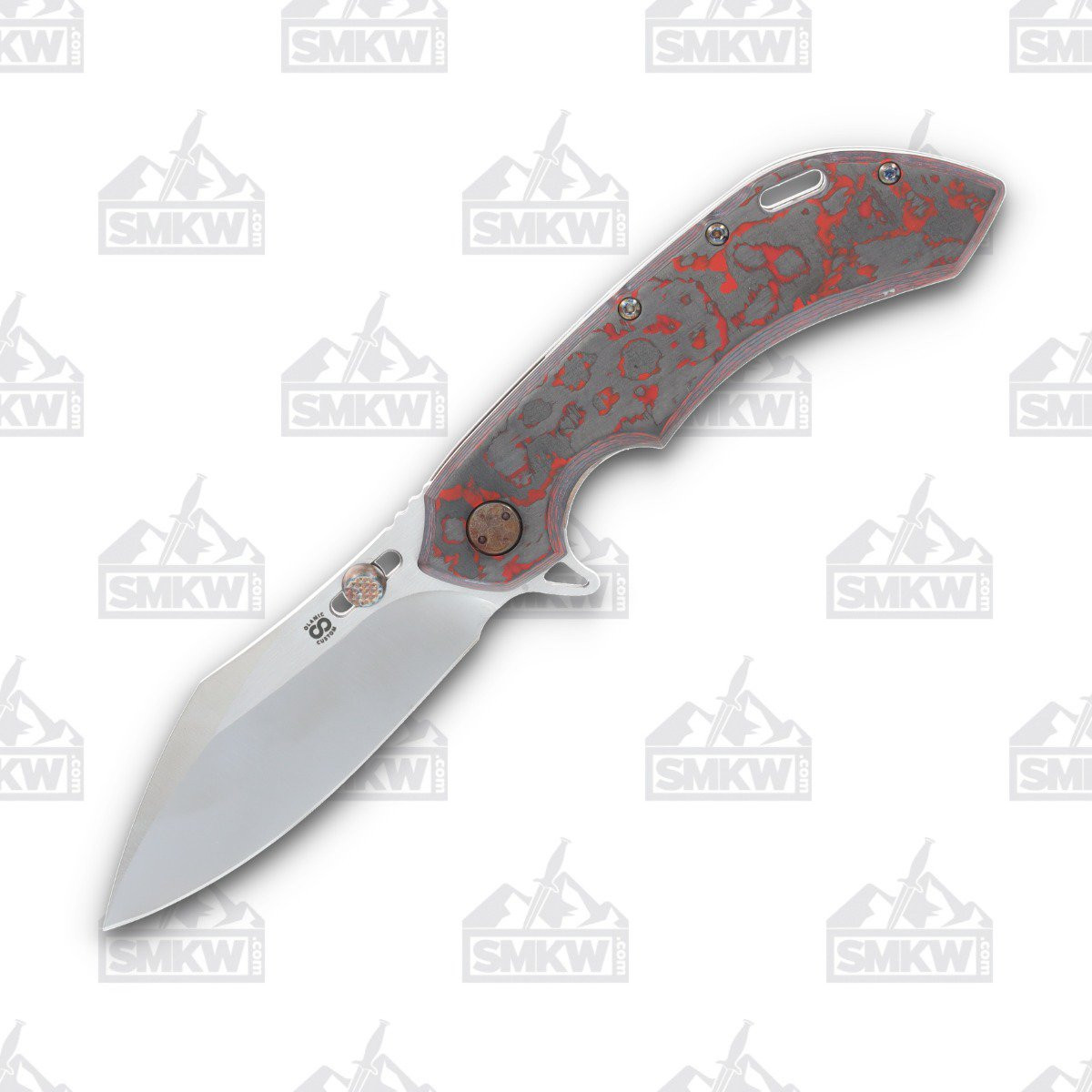 Olamic Wayfarer 247 Folding Knife T-084C Lava Flow FatCarbon/Neontropic T084C