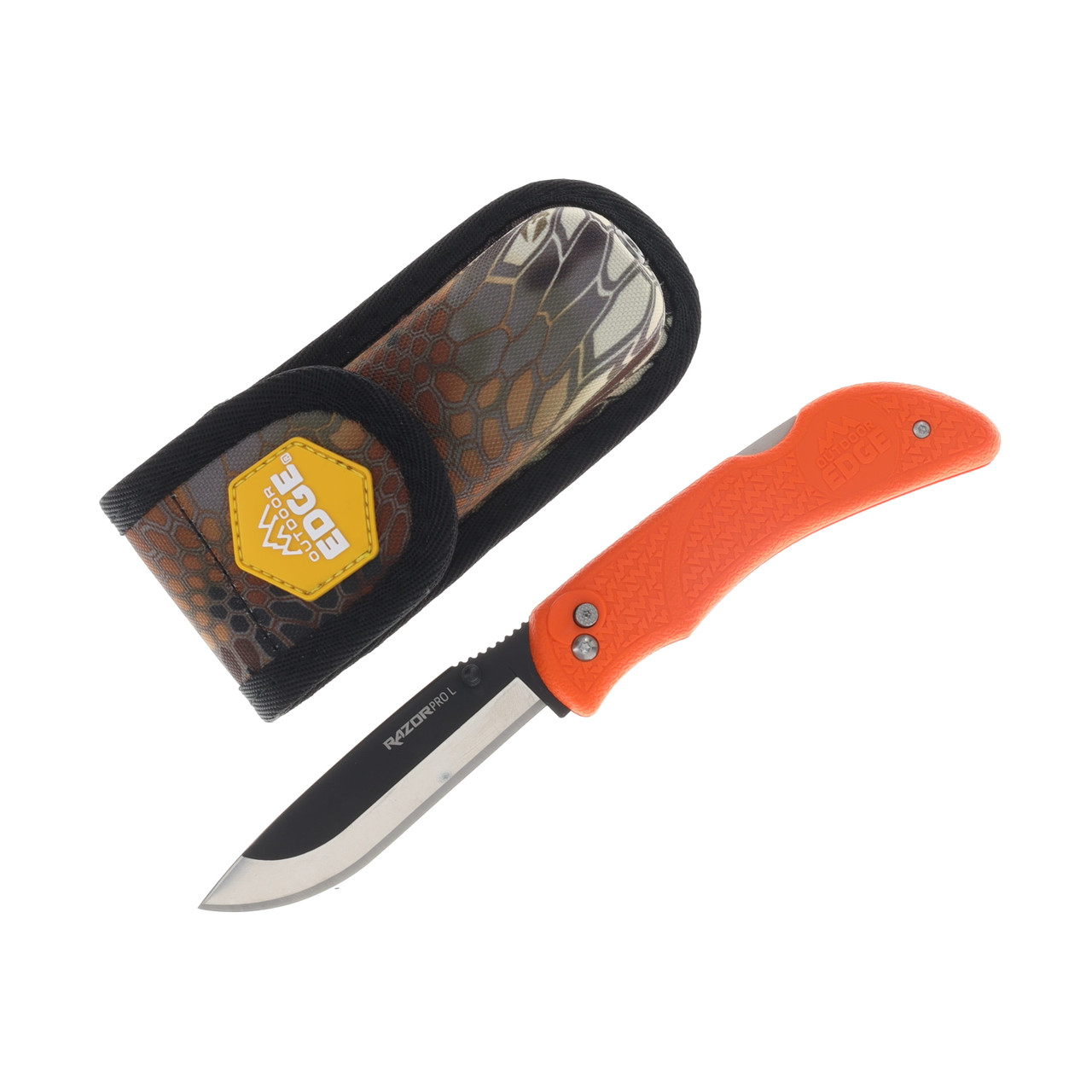 Outdoor Edge Razor-Pro Lite Folding Knife 3.5in Drop Point Orange OERB-20C 
