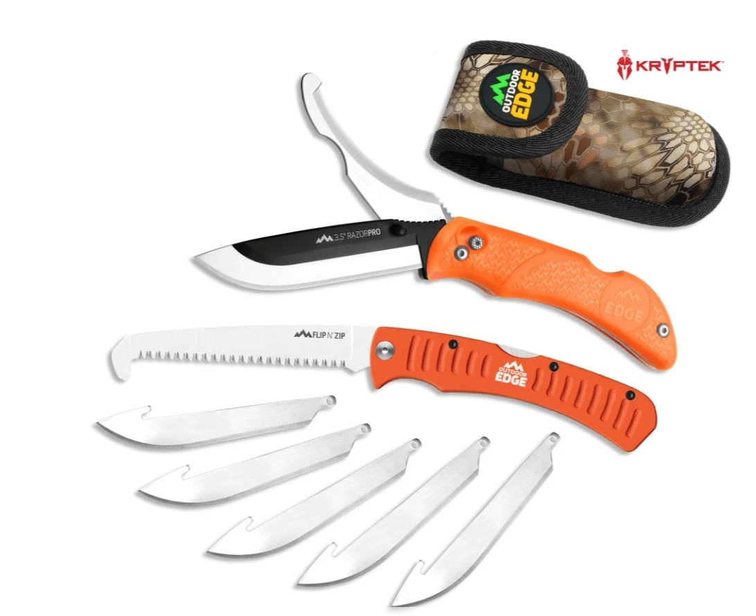 Outdoor Edge 3.5" Razor Pro Saw Combo Orange OEROC-30C