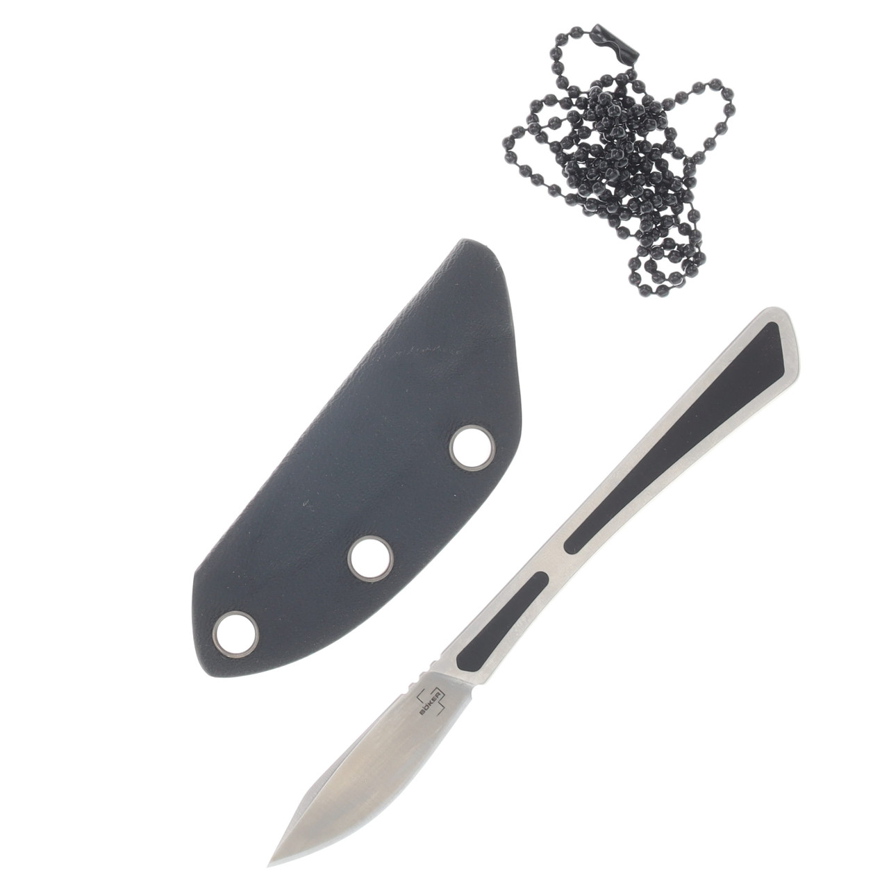 Boker Plus Scalpel 1.65in Satin Drop Point Fixed Blade Knife BK02BO072