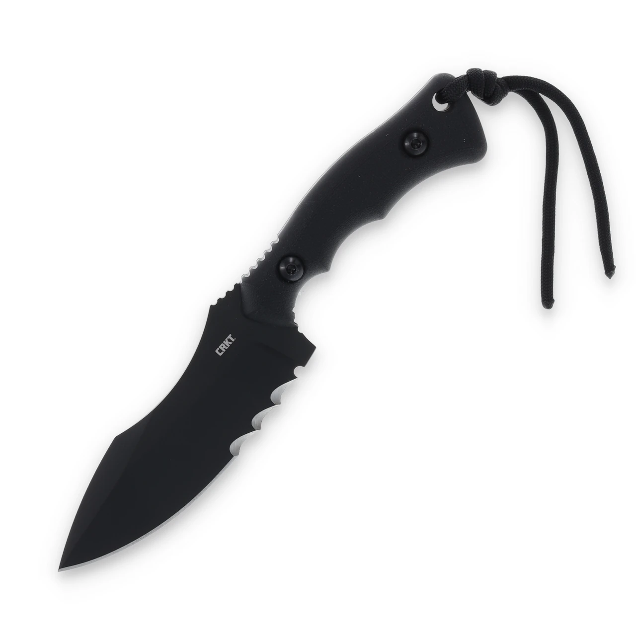 CRKT Bugsy Fixed Blade Knife Veff Serrated Tactical Black G-10 with Kydex Sheath CR3605KV