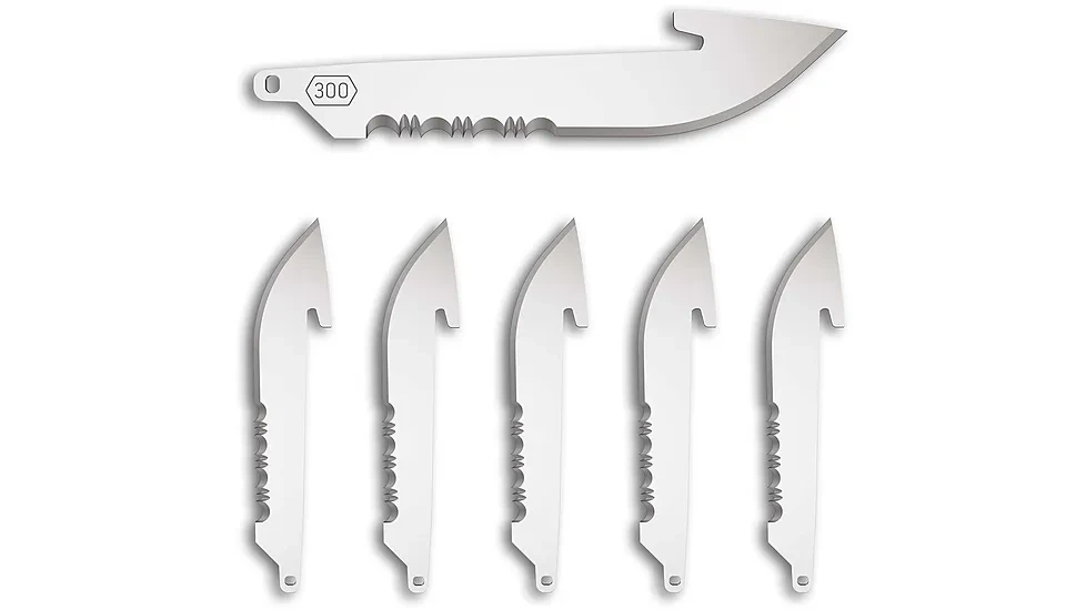 Outdoor Edge 3" Serrated Blade Pack (Black-6 Blades) OERRS30-6C