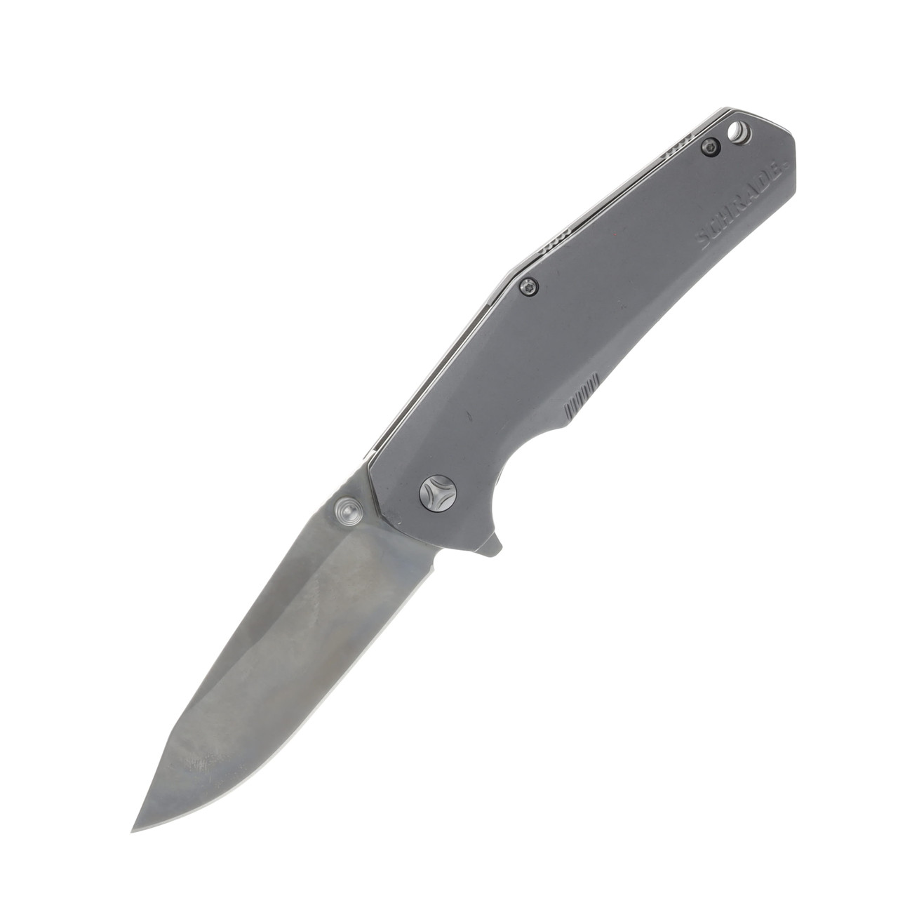 Schrade 306 UltraGlide Linerlock Folding Knife Gray 3.5in Drop Point