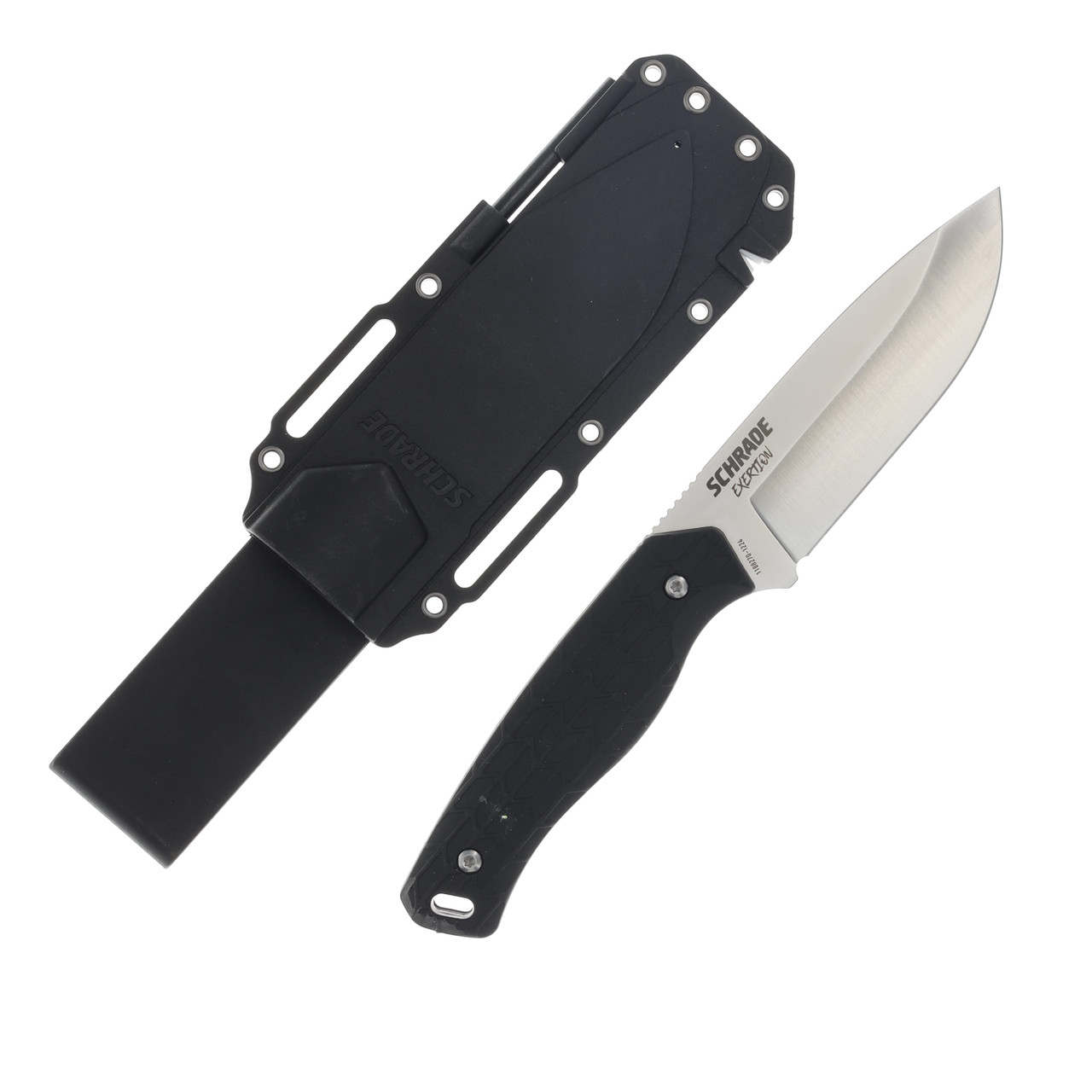 Schrade Exertion 3.75in Satin Drop Point Fixed Blade