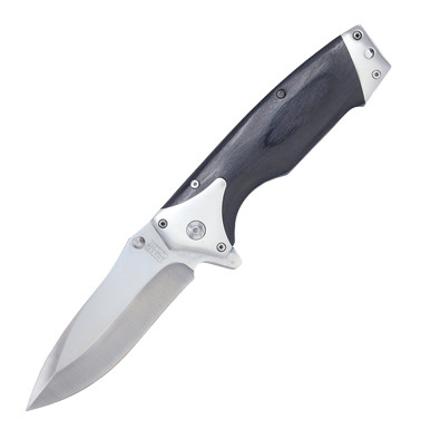 Sharps Cutlery Black Pakkawood Linerlock Folding Knife