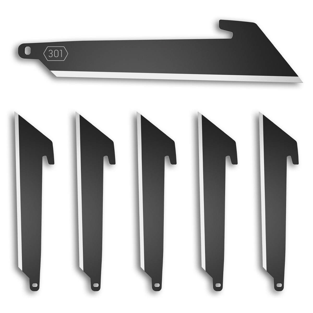 Outdoor Edge Knives 3in Black Utility Blades 6 Pack