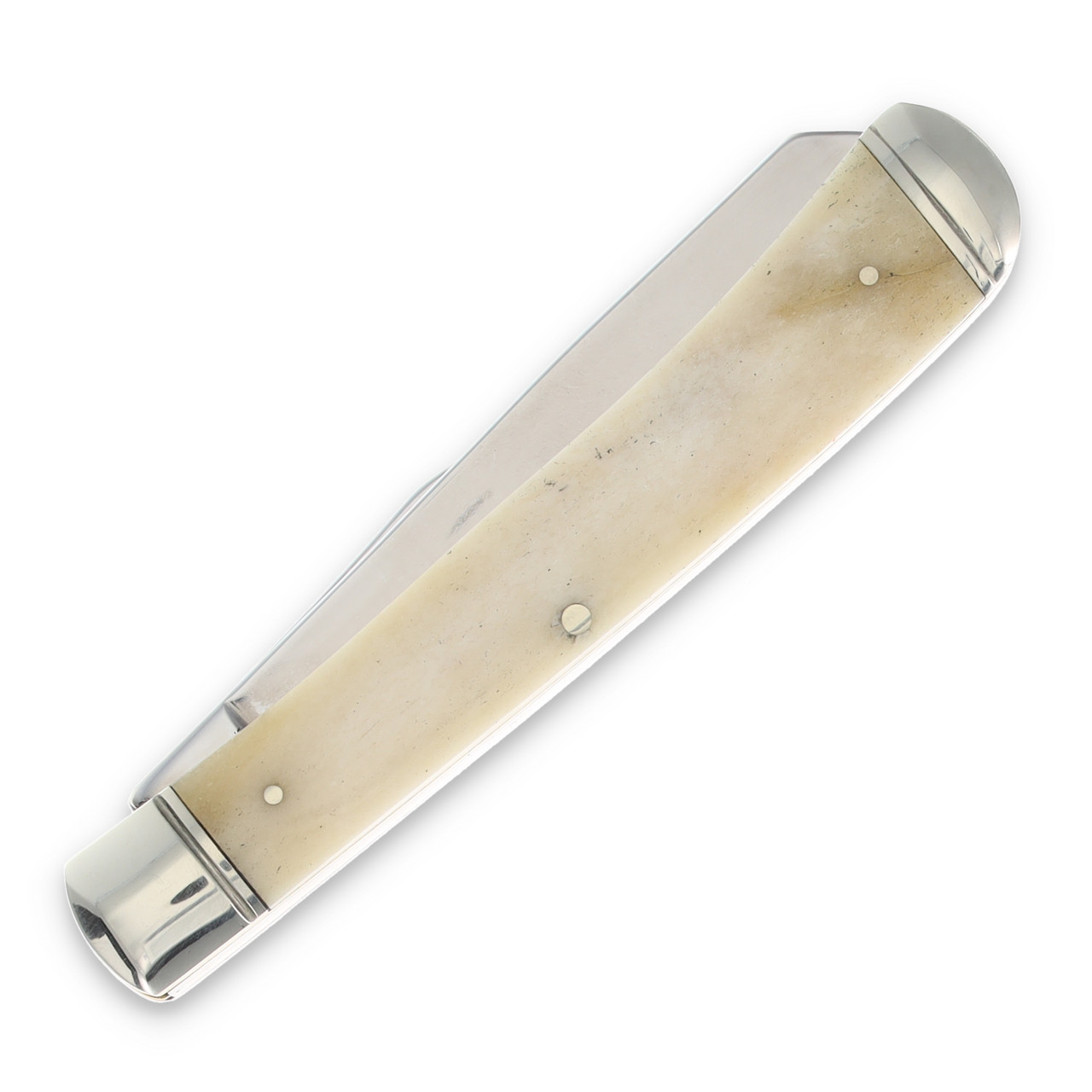 Rough Ryder Happy Easter White Smooth Bone Trapper Folding Knife