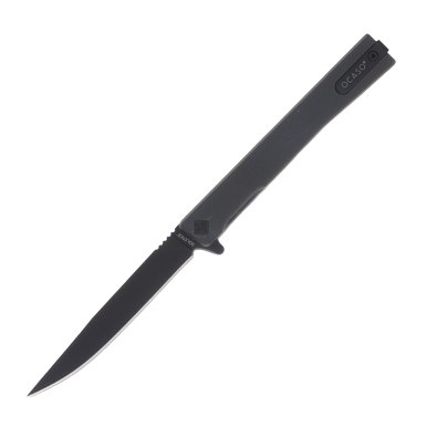 Ocaso Knives Solstice Folding Knife Black 3.5in Straight Back Blade