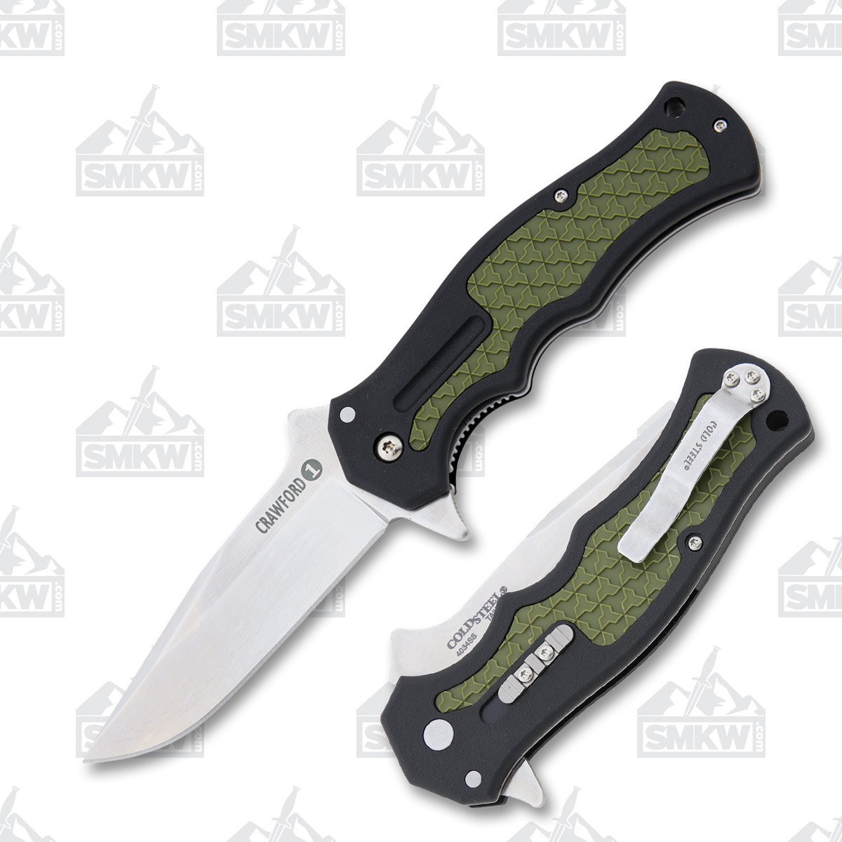 Cold Steel Crawford Model 1 Folding Knife 3.5in Satin Clip Point Blade