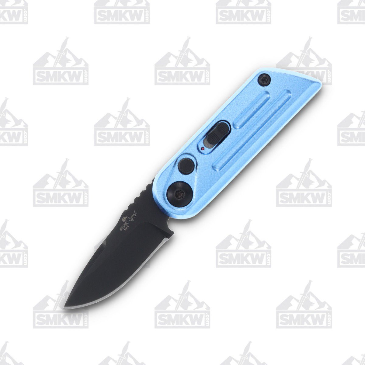 Bear & Son Bold Action XIV Blue Out-the-Side Automatic Knife AUBR1400AIBL
