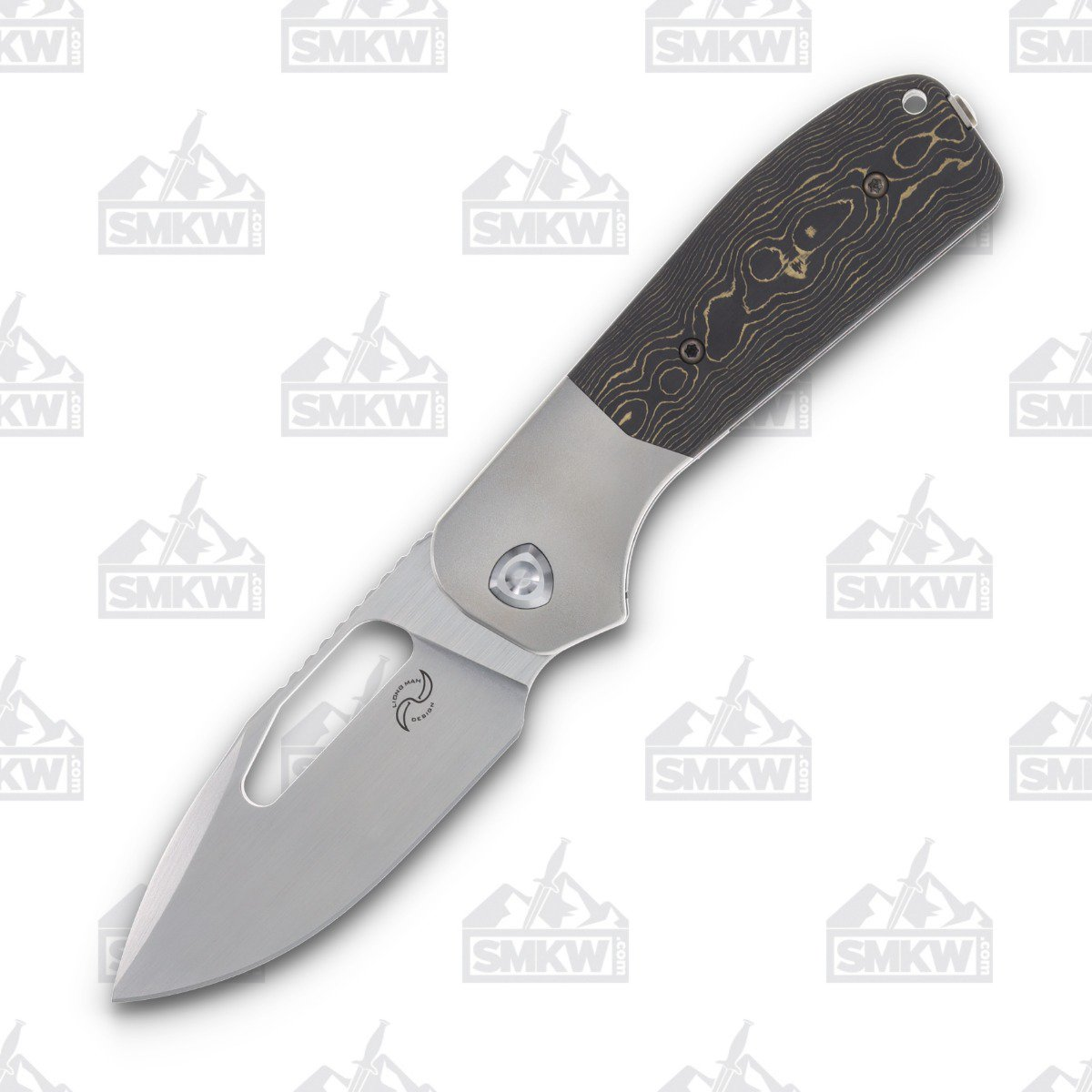 Liong Mah Design Field Duty 3.5 Folding Knife (Gold FatCarbon) LMFD35HRCGCF