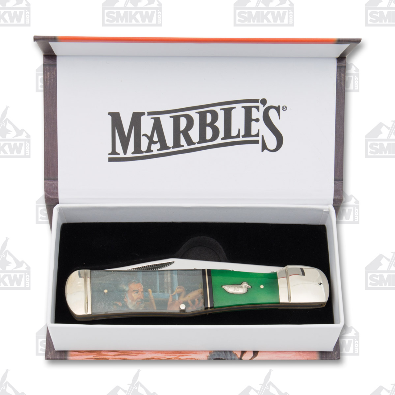 MR584 Marbles Wood Duck Decoy Folder Pocket Knife