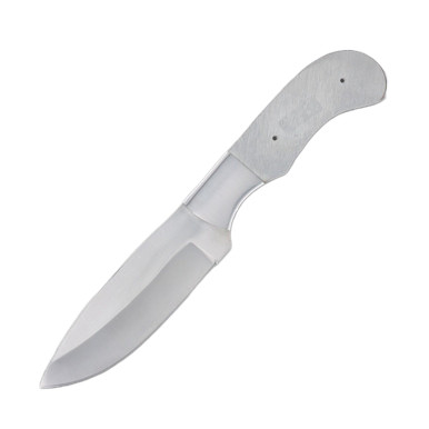 8in Stainless Steel Drop Point Blade Blank Steel Guard